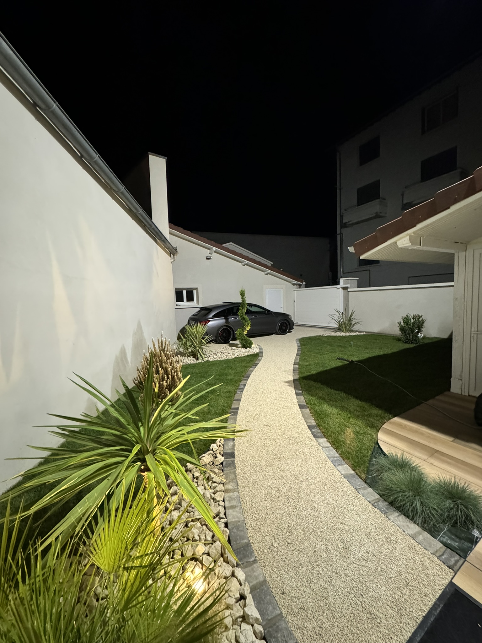 Entrée maison - Gravier stabilisé
